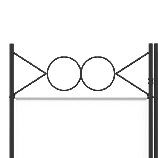 Berkfield 6-Panel Room Divider White 240x200 cm Fabric