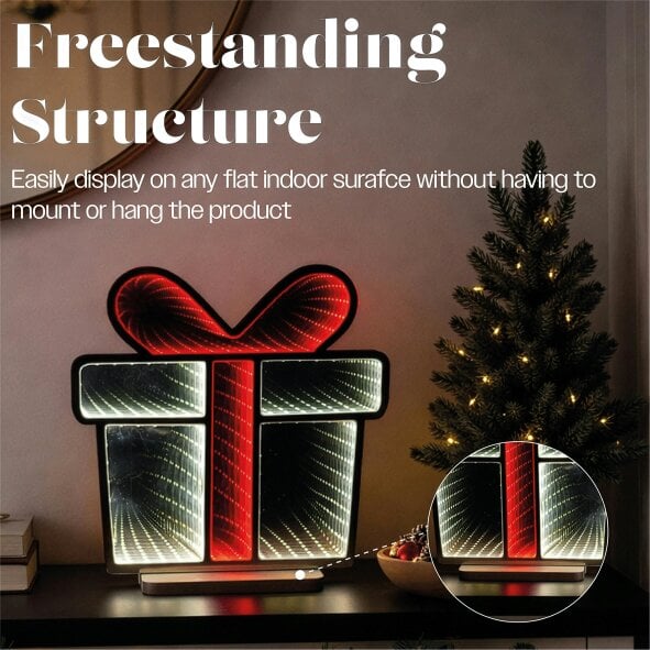 Scotts of Stow Xmas Haus Multicolour LED Infinity Light Gift Box Indoor Decoration with Timer