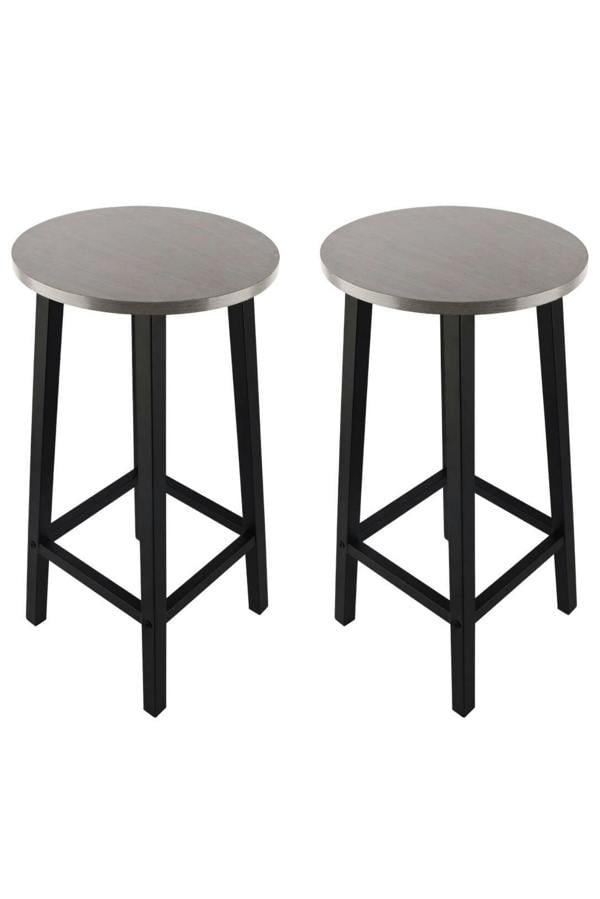 Groundlevel Set of 2 Wooden Bar Stools