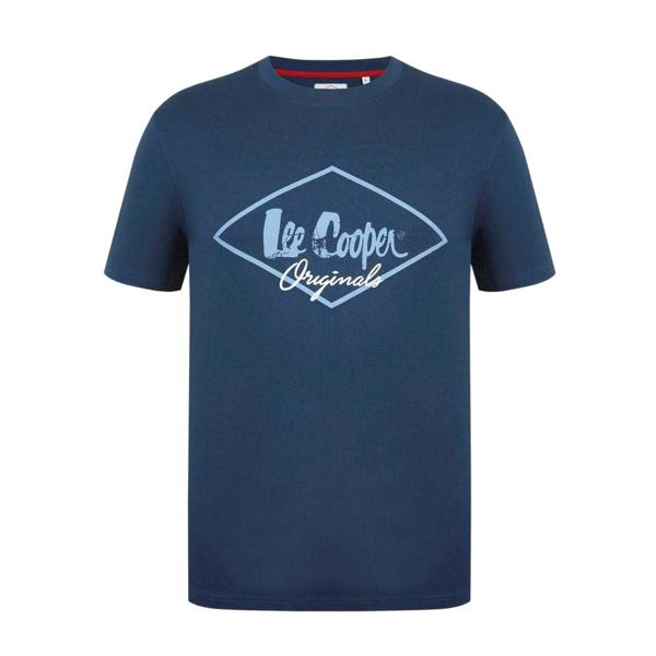 Lee Cooper Mens Originals Logo T-Shirt - Vintage Blue - 