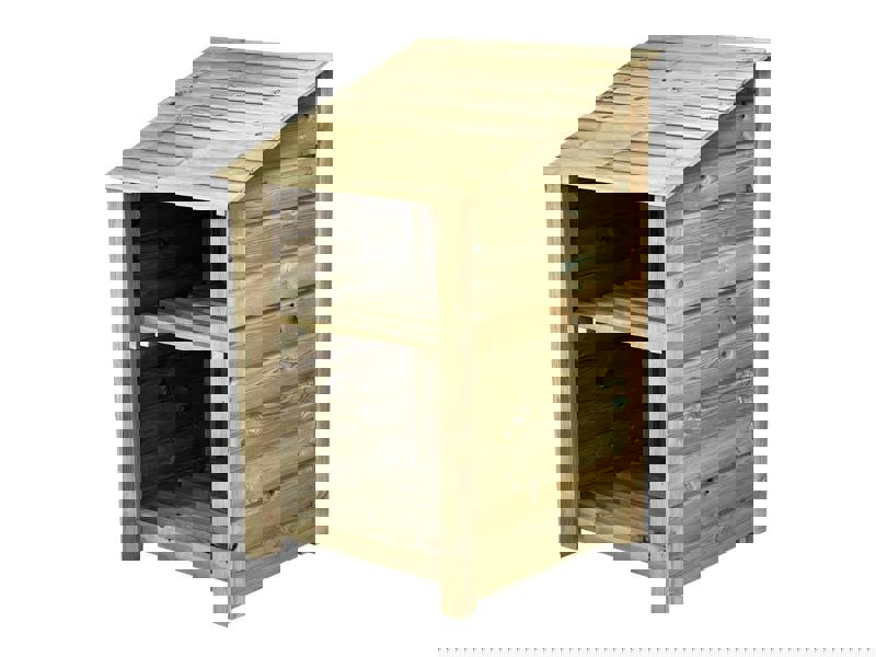 Arbor Garden Solutions Wooden Premium Tongue/Groove Log Store with Shelf (W-79cm, H-126cm or H-180cm, D-88cm)