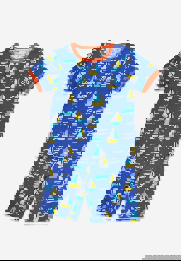 Organic St Ives Print Short Pyjamas - Toby Tiger