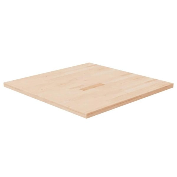 Berkfield Square Table Top 70x70x2.5 cm Untreated Solid Wood Oak