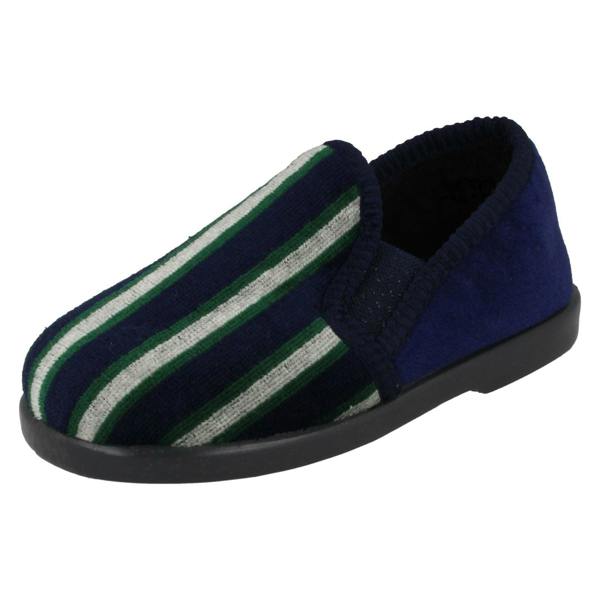 Spot On Boys Spot On Striped Full Slipper - Anthony
