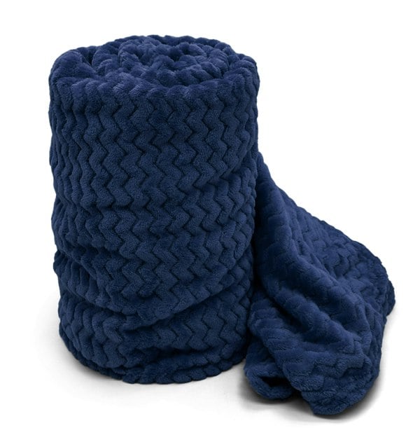 Velosso Moda Ribbed Chevron Super Soft Blanket - 150cm x 200cm