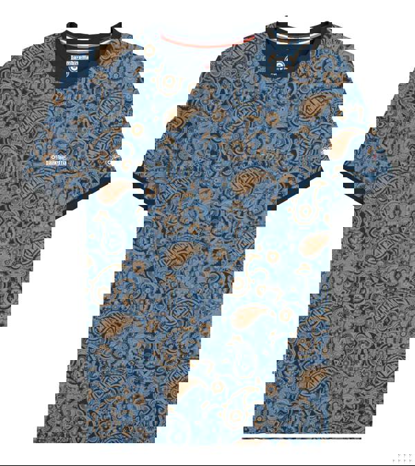 Lambretta Mens All Over Paisley Branded Retro Casual T-Shirt