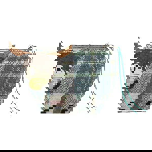 Earth Squared Highland Cow Button Nose Purse – Tartan Tweed