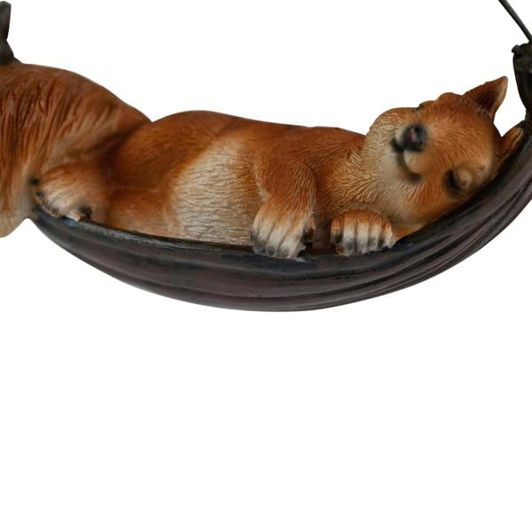 Ferncrest Trading Sleeping Hanging Squirrel Animal Garden Ornament