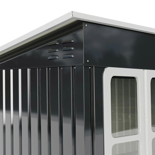 7X4FT/8.5X5.5FT Outdoor Metal Garden Storage Shed Living and Home 