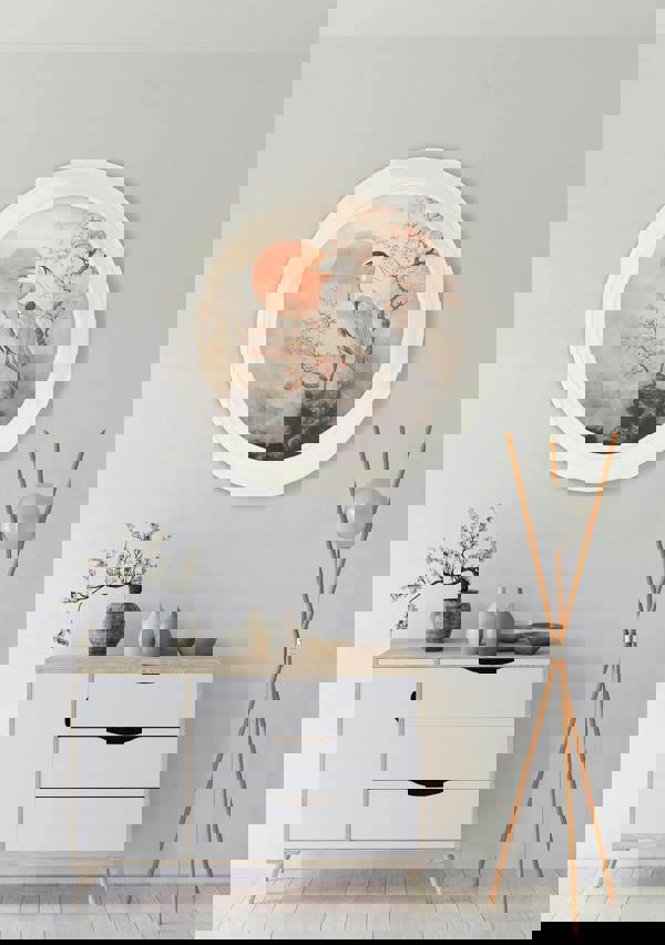 Exceptional Art Japanese Twin Herons - Oxford Strong | Rackhams