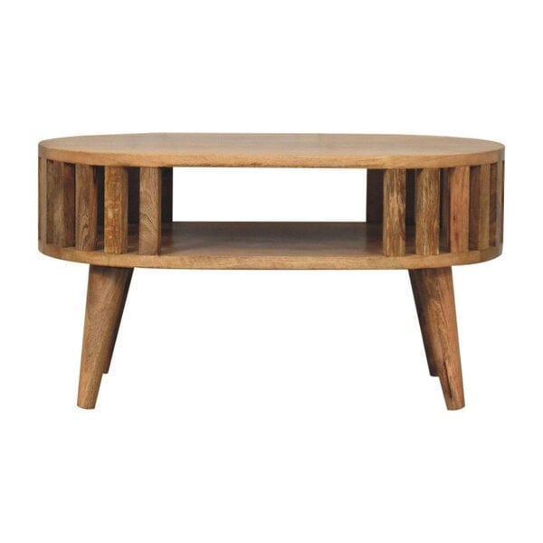 Wyld Haus Varenna Natural Mango Wood Slatted Coffee Table