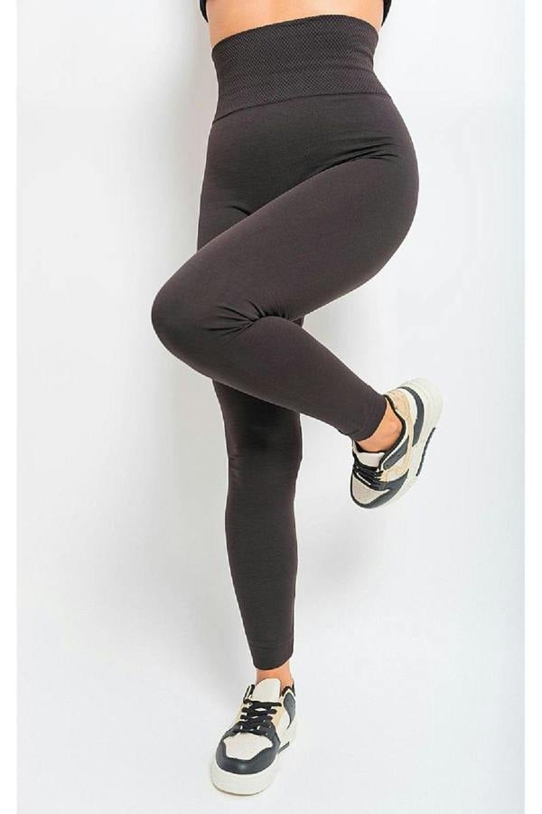 Elaine High Waist Tummy Compression Slimming Leggings - Black