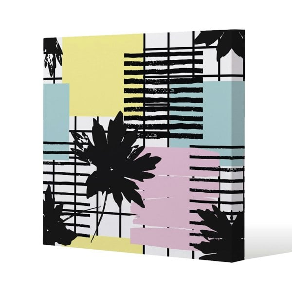 Benjamin Tate Design Geometric Shape & Leaf Print (Canvas Print)