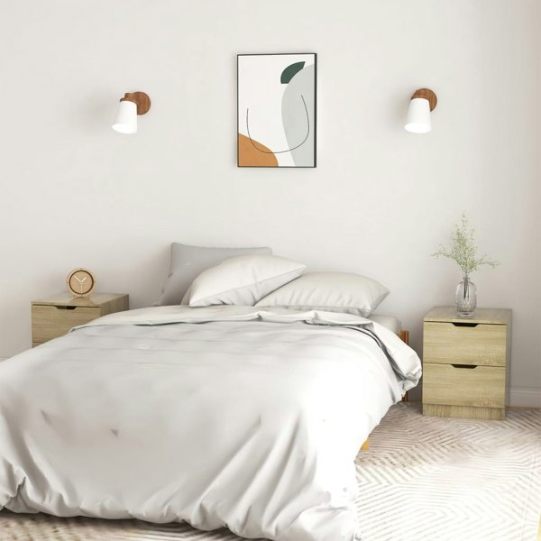 Berkfield Bedside Cabinets 2 pcs Sonoma Oak 40x40x50 cm Engineered Wood