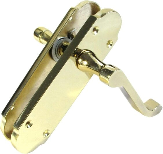 EDH Door Hardware Brass Plated Internal Door Handles - Door Handles Internal Sets, Brass Door Handle Set for Internal Doors