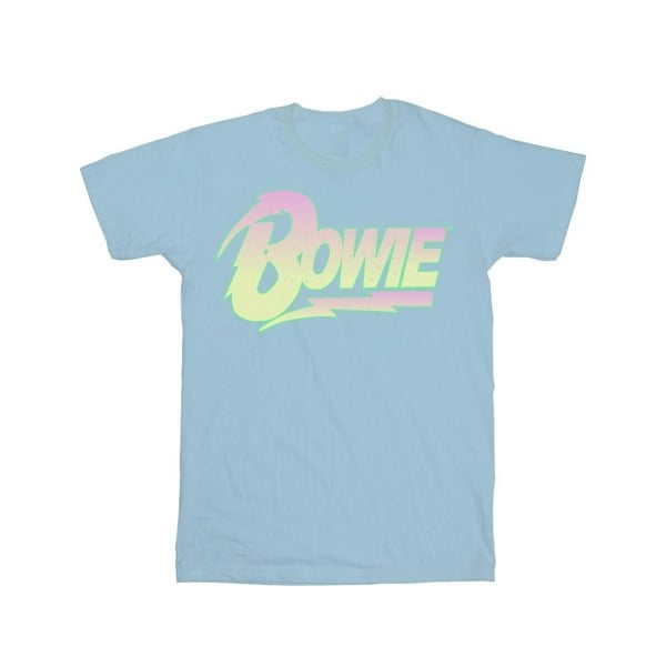 David Bowie Boys Neon Logo T-Shirt - Baby Blue