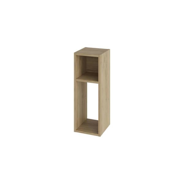 Decortie Modern Combayn 3 Cube Small Low Standing Book Shelf Contemporary Stackable Cube Storage Unit for Small Space