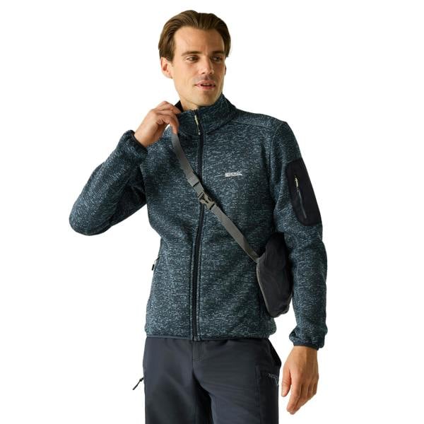 Regatta Mens Newhill Marl Full Zip Fleece Jacket - China Blue - 