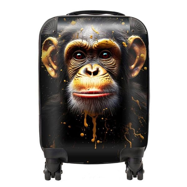 Warren Reed Splashart Cheeky Chimp Face Suitcase