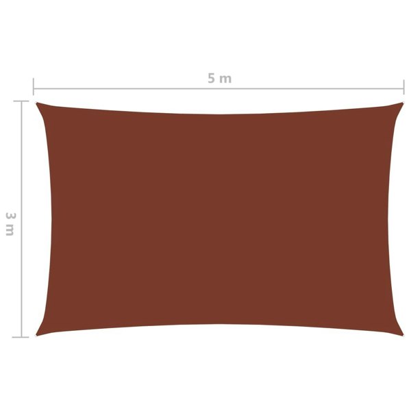Berkfield Sunshade Sail Oxford Fabric Rectangular 3x5 m Terracotta