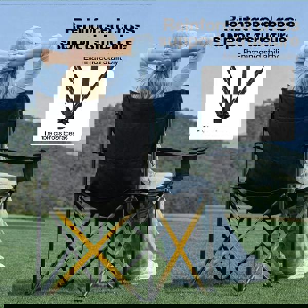 Levede Oversized Folding Camping Chair Portable Outdoor Garden Beach Chair 200KG