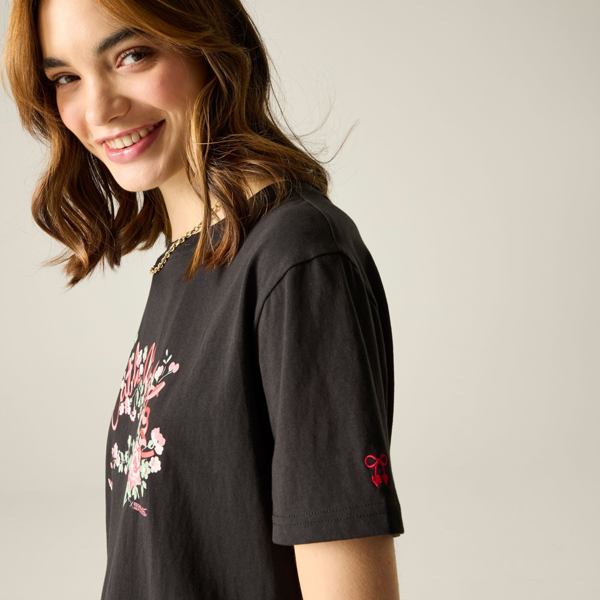 Regatta Womens Cath Kidston Floral Oversized T-Shirt - Black