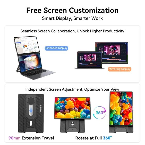 Blackview Table 9 16" FHD 360° Portable Laptop Monitor