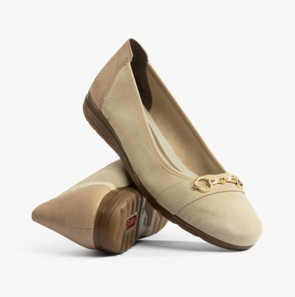 Rieker L9360-60 Womens Shoes - Beige