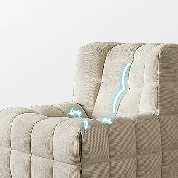 Arneson Single Seater Sofa, Armchair, Corduroy-Weilai Concept