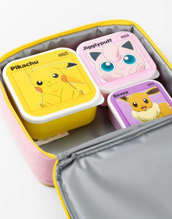 Pokemon Girls Multicoloured Multi Charactor Pose Lunch Bag Bottle and 3 Snack Pot (One Size)