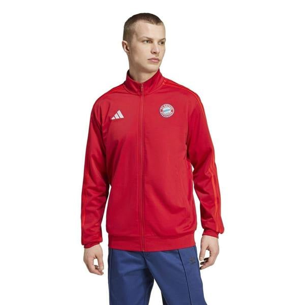 Adidas Mens 2024/2025 FC Bayern Munich Recycled Polyester Track Top - Red - 