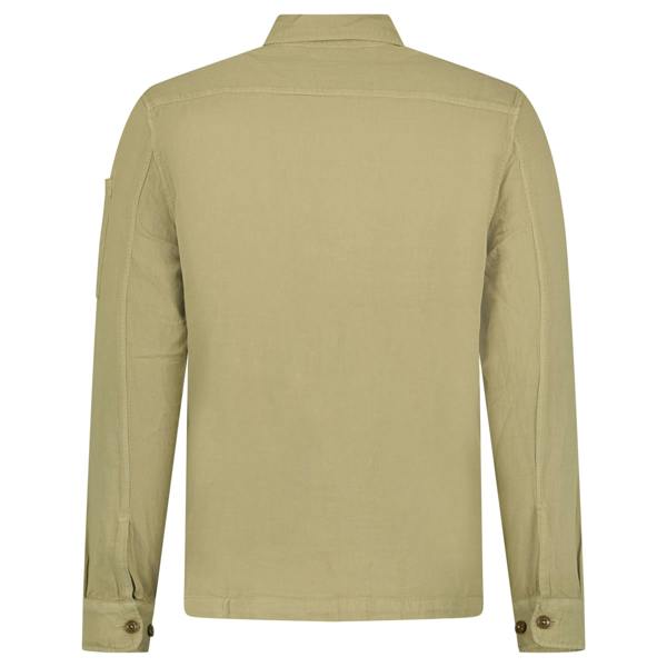 CP Company Broken Linen/Cotton Overshirt Beige - chancefashionco