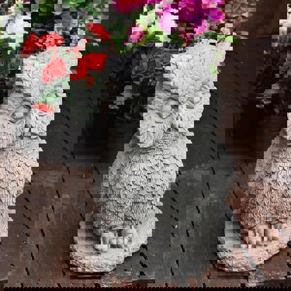 Stone Owl small garden ornament