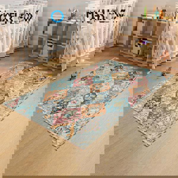 Marlow Floor Area Rug Runner for Living Room Bedroom Washable Non Slip 80x150cm