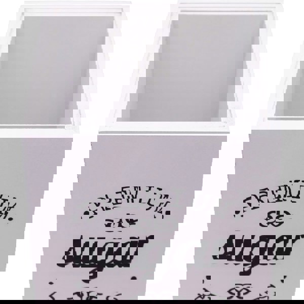 Maison des Cadeaux White Tea, Coffee & Sugar Canisters (Set of 3) with Bamboo Lids & Stand