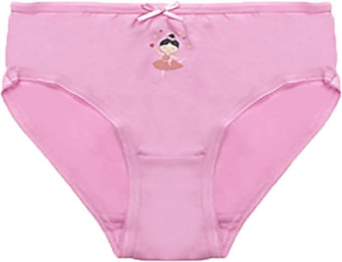 KAV Adorable Girls Printed Briefs - Comfortable Cotton Briefs Panties Knickers Underwear for Everyday Wear - Fun and Colorful Designs