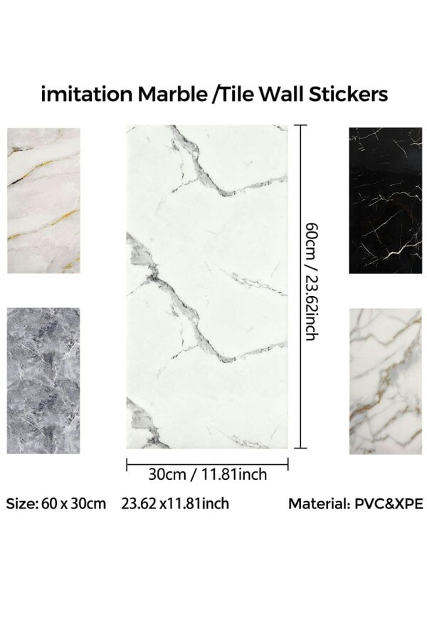 Groundlevel Self Adhesive Marble Effect Tiles