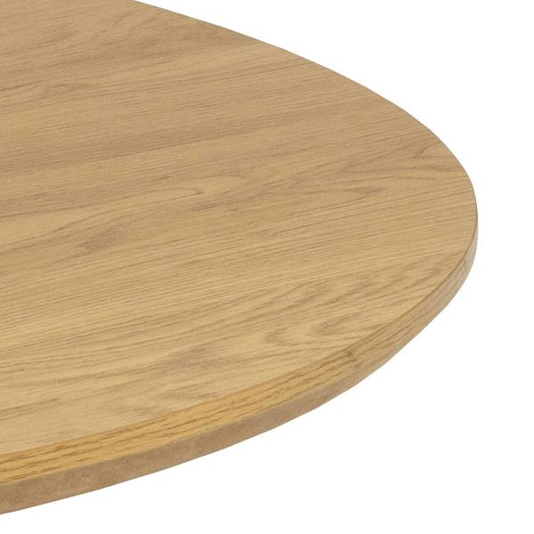 Wyld Haus Rome Round Wild Oak Effect Coffee Table with Lamella Pillar Base