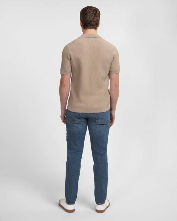 Steel & Jelly Holborn - Stripe Textured Short Sleeve Shirt