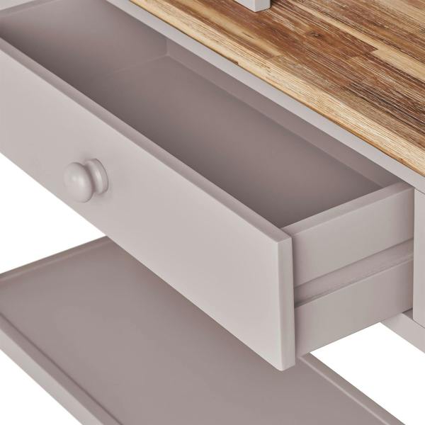 Statement Furniture Florence Console Table and Hutch, Display Cabinet with Shelves