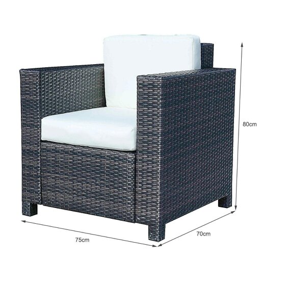 Wyld Haus Vamino Black Rattan Set Of 2 Armchairs With Woven Finish (Table Not Included)