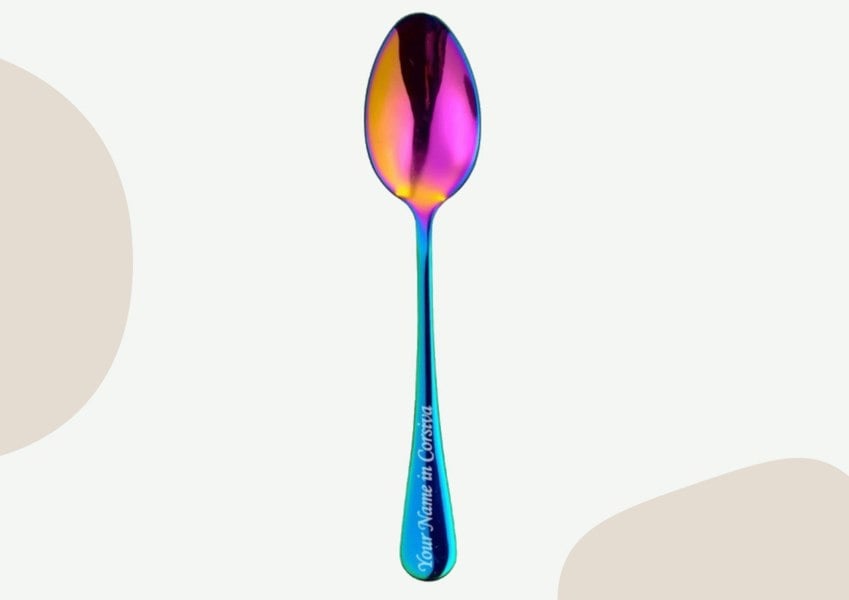 Personalised Stainless Dessert Spoon - MYLEE London