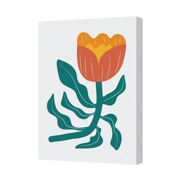 Benjamin Tate Design Floral Tulip Canvas Art Print With Deep Wooden Frame