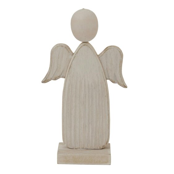 Hill Interiors White Washed Angel Christmas Decoration - White