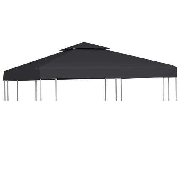 Berkfield Gazebo Cover Canopy Replacement 310 g / ma_ Dark Grey 3 x 3 m