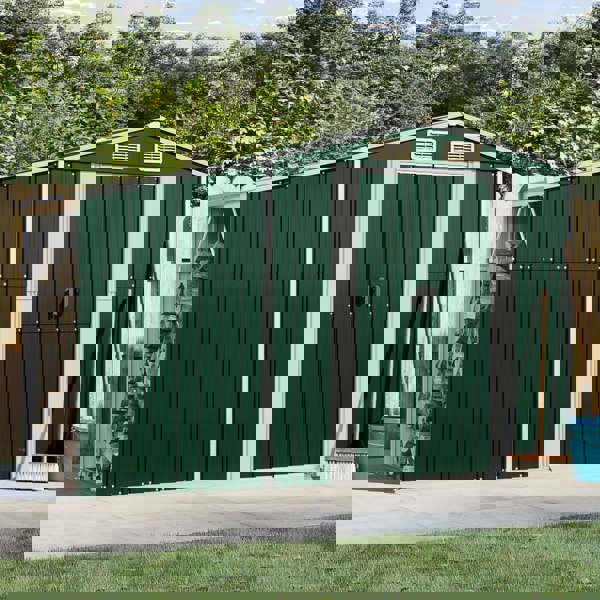 Berkfield Garden Shed Green 277x93x179 cm Galvanised Steel