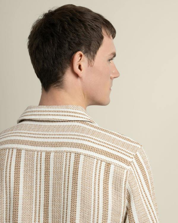 Larsson & Co Olsen - Waffle Stripe Short Sleeve Shirt