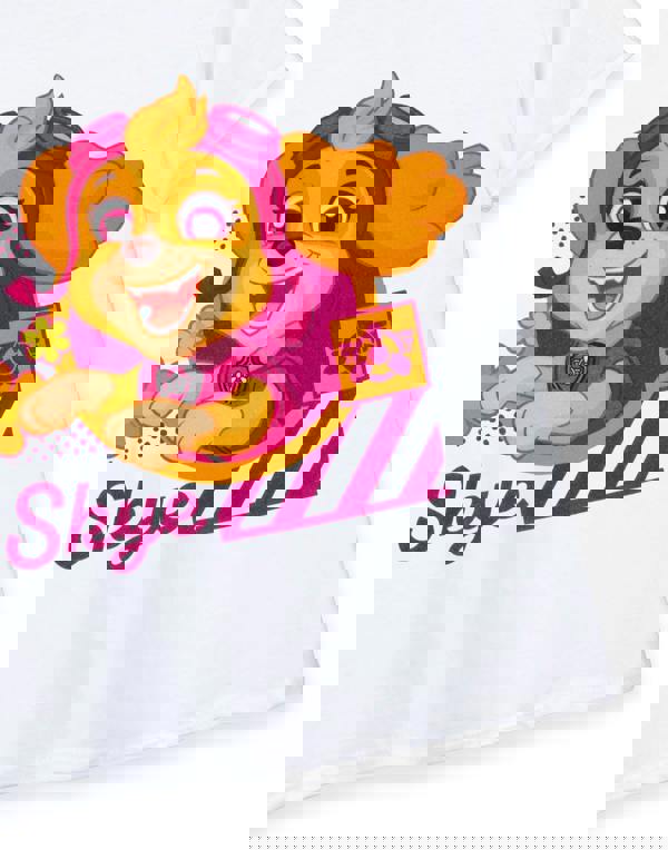 Paw Patrol Girls White Skye Short Sleeved T-Shirt