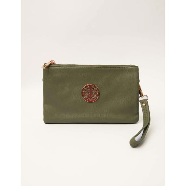 Blue Vanilla Detailed Zip Up Purse With Detachable Strap