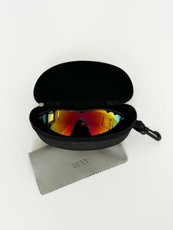 SVNX Outdoor Sports Racer Sunglasses with Hard Case